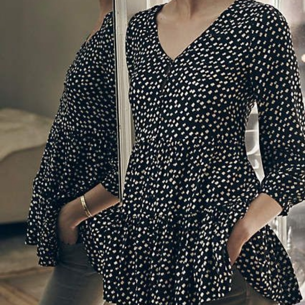 NWT Maeve Lila Tiered Tunic Top